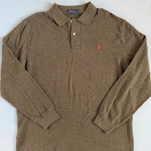 Polo Ralph Lauren Classic‎ Fit Cotton Long Sleeve Green Polo Shirt